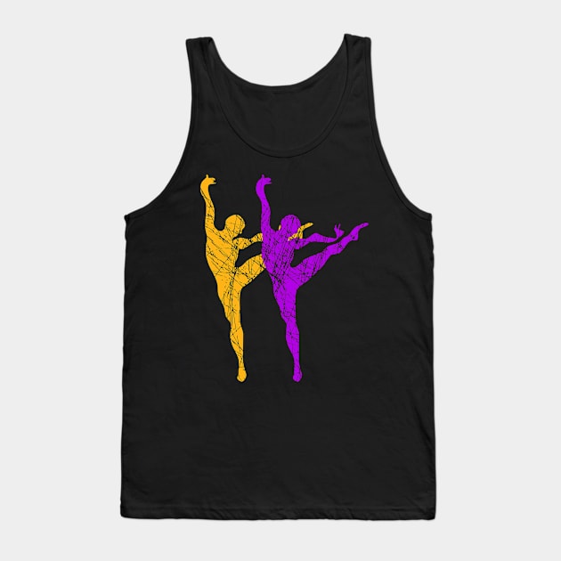 Creative Colorful Dancers Modern Art Style Tank Top by jazzworldquest